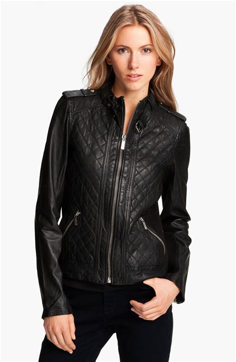 michael kors black leather jacket nordstrom|Michael Kors down jacket men's.